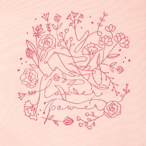 Футболка женская Flower Power, розовая фото 4