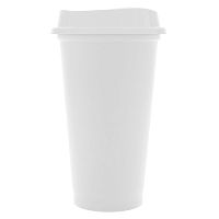 Стакан с крышкой Color Cap White