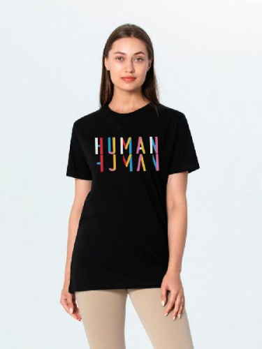 Футболка Human, черная фото 4