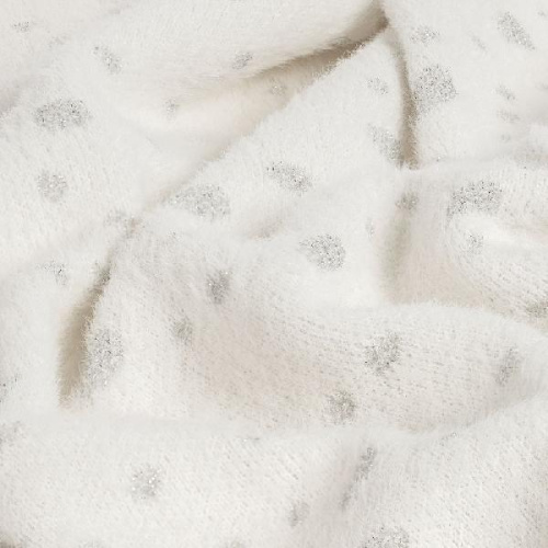 Плед Snowspot Fluffy, белый с люрексом фото 3