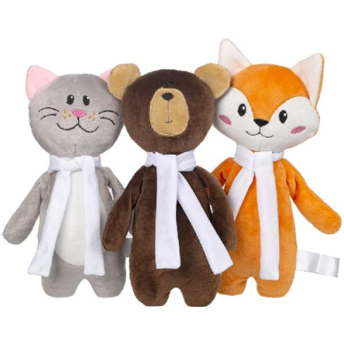 Мягкая игрушка Beastie Toys, мишка с белым шарфом фото 6